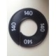 Maatring 9 cm zw/wit 140 